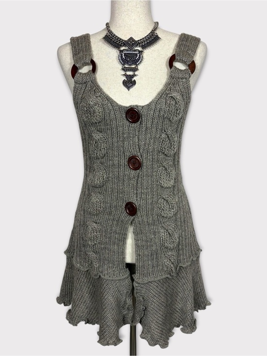 John Fashion Sweaters - John Fashion Knit Sweater Vest Small Fairy Forest Grunge Whimsigoth Shabby
